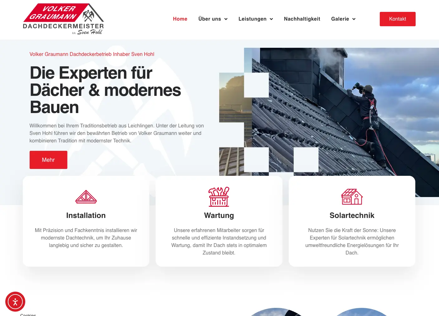 Graumann Bedachungen Website Screenshot