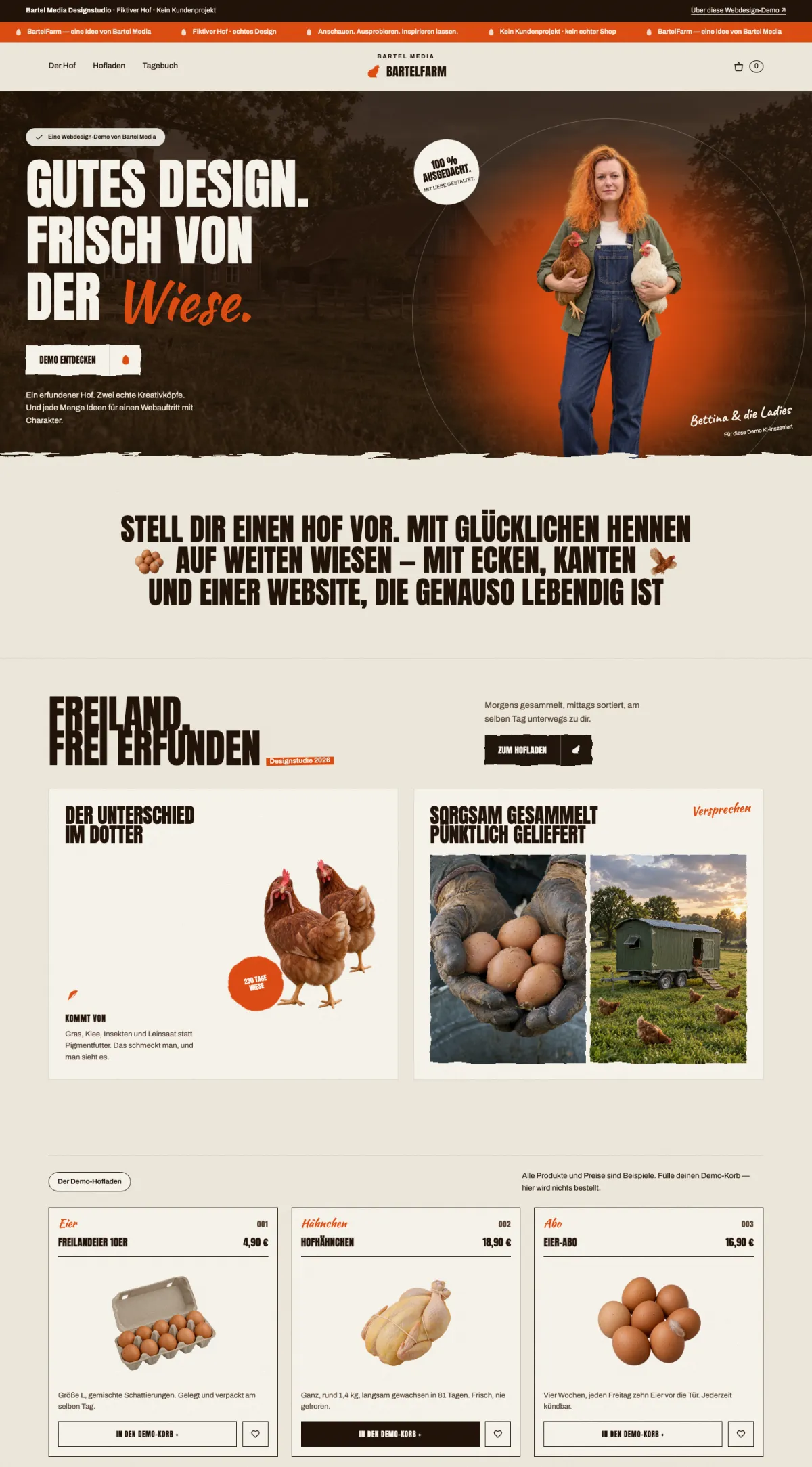 Startseite der Studie Hofladen